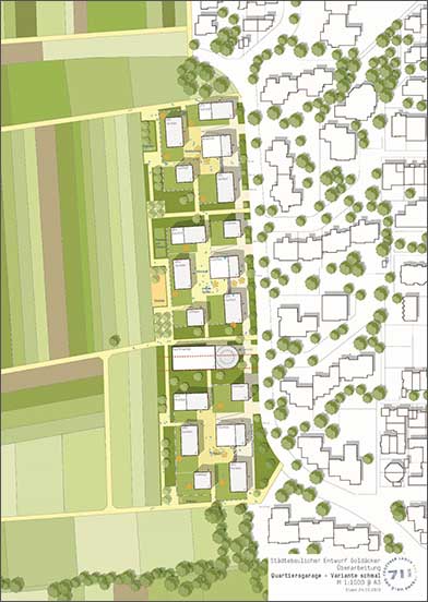 Städtebaulicher Entwurf für gewerbenahen Wohnraum in Leinfelden-Echterdingen 