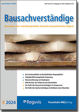 Link zur Website der Zeitschrift »Bausachverständige« (öffnet in einem neuen Fenster) 