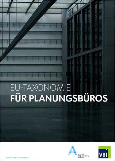 Cover Praxis-Leitfaden EU-Taxonomie für Planungsbüros 